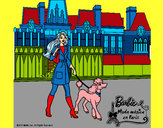 Dibujo Barbie y su perrita pintado por amalia