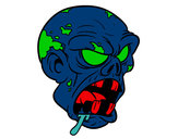 Dibujo Cabeza de zombi pintado por Camitini