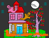 Dibujo Casa fantansma pintado por pipi_fio