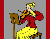 Dibujo Dama violinista pintado por paloma_isa