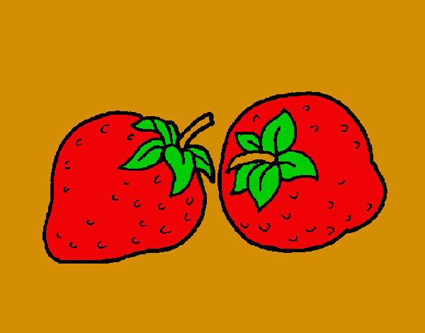 Dibujo fresas pintado por DanielaTS