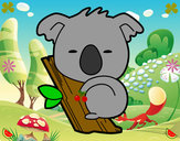Dibujo Koala bebé pintado por amor8020