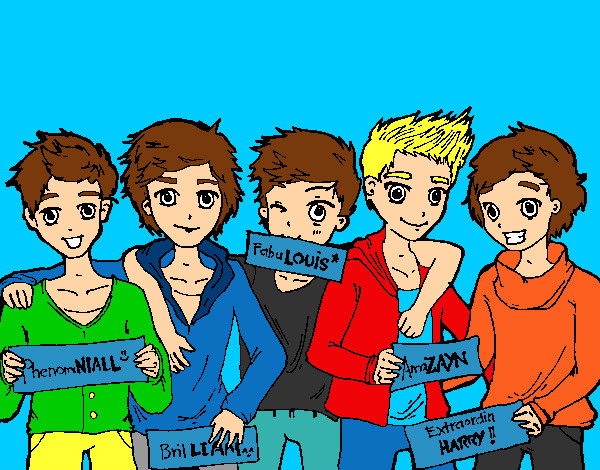 Dibujo Los chicos de One Direction pintado por rebecalis