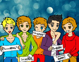 Dibujo Los chicos de One Direction pintado por cloe1972