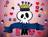 Dibujo Love Emo pintado por paola2