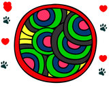 Dibujo Mandala circular pintado por fernanda2