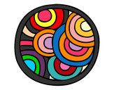 Dibujo Mandala circular pintado por valeria30