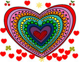 Dibujo Mandala corazón pintado por 0857568