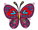 Dibujo Mandala mariposa pintado por 0857568