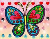 Dibujo Mandala mariposa pintado por anmi56