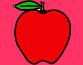 Dibujo manzana pintado por camila1D