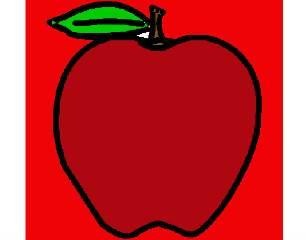 Dibujo manzana pintado por diana050