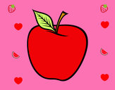 Dibujo Manzana grande pintado por antona
