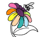 Dibujo Margarita con abeja pintado por Morenita10