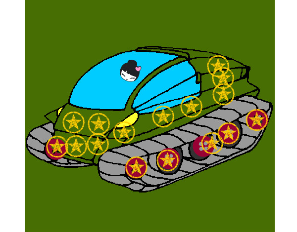 Dibujo Nave tanque pintado por joager