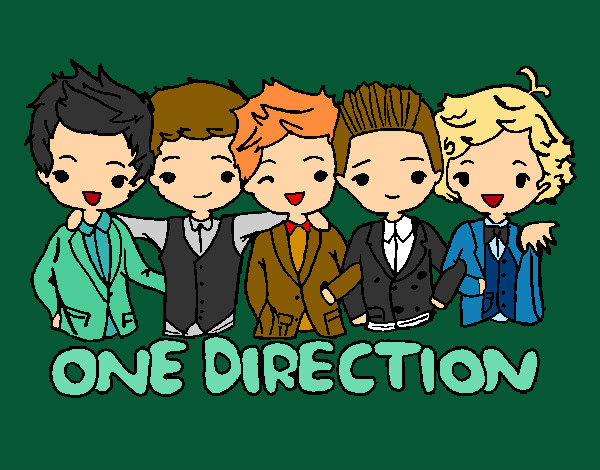 Dibujo One direction pintado por charito