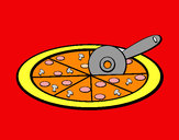 Dibujo Pizza pintado por serllio