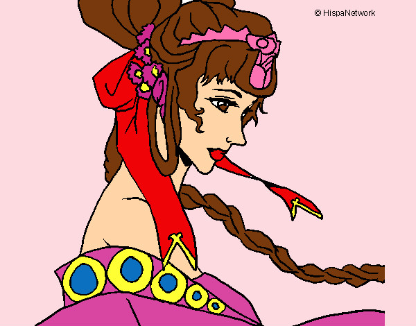 Dibujo Princesa china pintado por rebecalis