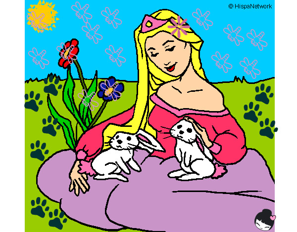 Dibujo Princesa del bosque pintado por deyanira10