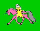 Dibujo Princesa en unicornio pintado por mechi72
