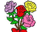 Dibujo Ramo de rosas pintado por maritza52