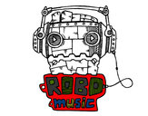 Dibujo Robot music pintado por patricio77