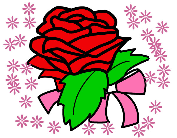 Dibujo Rosa, flor pintado por yaquelin