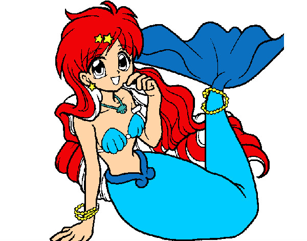 Dibujo Sirena 1 pintado por mechi72