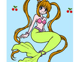 Dibujo Sirena con perlas pintado por samy1116
