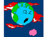 Dibujo Tierra enferma pintado por mechi72