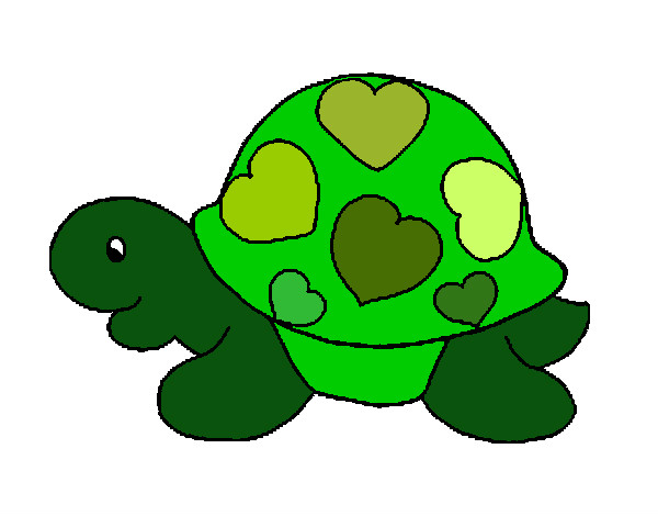 Tortuga con corazones