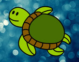 Dibujo Tortuga nadando pintado por mari07