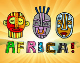 Dibujo Tribus de África pintado por anmi56
