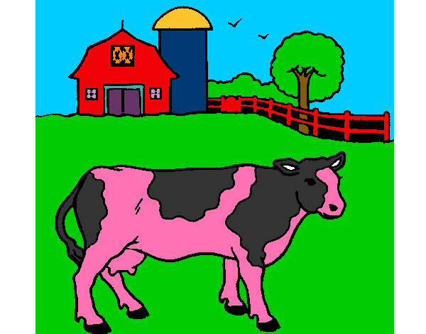 Dibujo Vaca pasturando pintado por mechi72