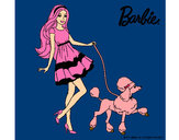 Dibujo Barbie paseando a su mascota pintado por amalia