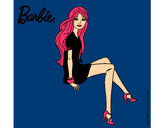 Dibujo Barbie sentada pintado por amalia