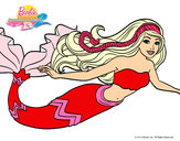 Dibujo Barbie sirena pintado por elisan