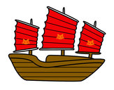 Dibujo Barco oriental pintado por ericzo