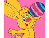 Dibujo Conejo y huevo de pascua II pintado por 0857568