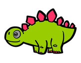 Dibujo Estegosaurio joven pintado por AndresO