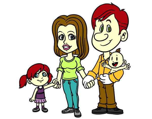 Dibujo Familia feliz pintado por socata