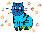 Dibujo Gato simpático pintado por victoria07