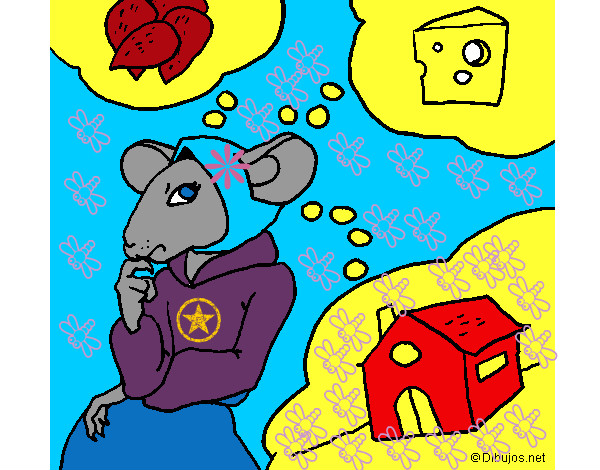 Dibujo La ratita presumida 4 pintado por lorele