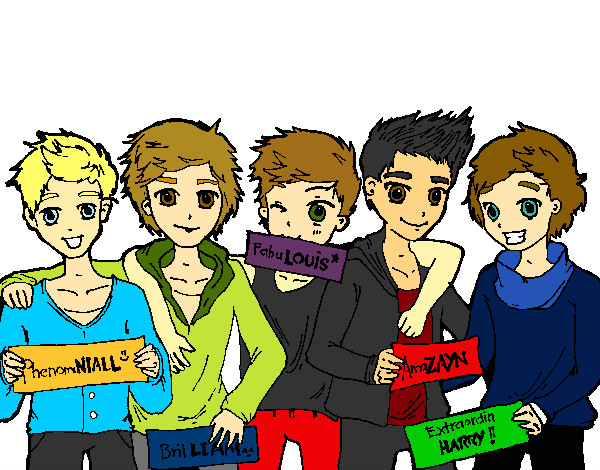 Dibujo Los chicos de One Direction pintado por Fantasy1D