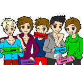 Dibujo Los chicos de One Direction pintado por ilove1D