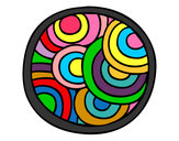 Dibujo Mandala circular pintado por Amiira