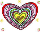 Dibujo Mandala corazón pintado por Yeleni113