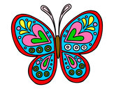 Dibujo Mandala mariposa pintado por AndresO