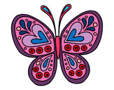 Dibujo Mandala mariposa pintado por KarenArg