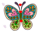 Dibujo Mandala mariposa pintado por Sofia1203